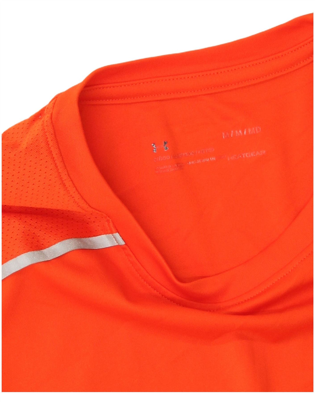 Maglietta grafica Under Armour da uomo Heat Gear Top in poliestere arancione medio