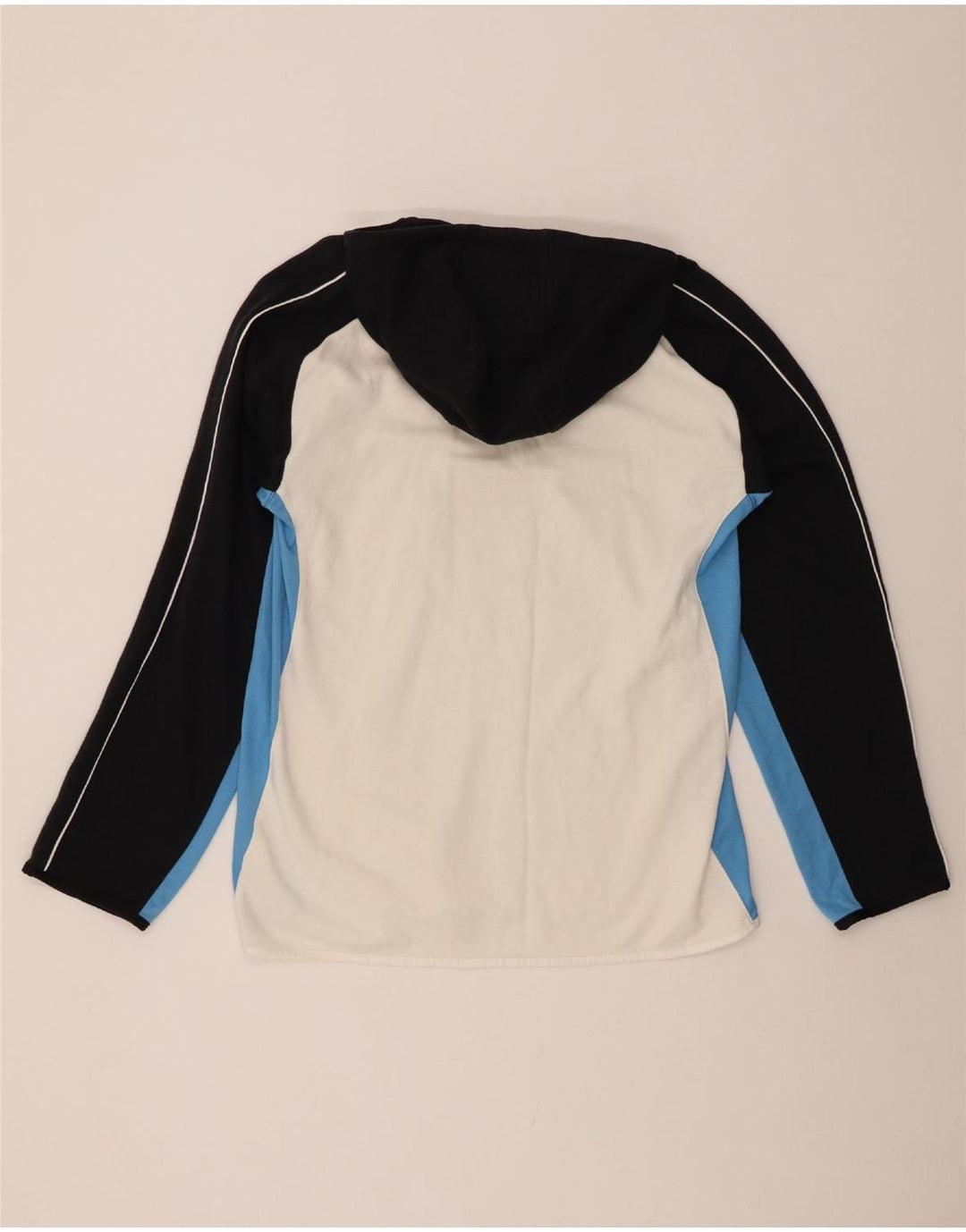 ADIDAS Mens Hoodie Jumper Medium White Colourblock Cotton
