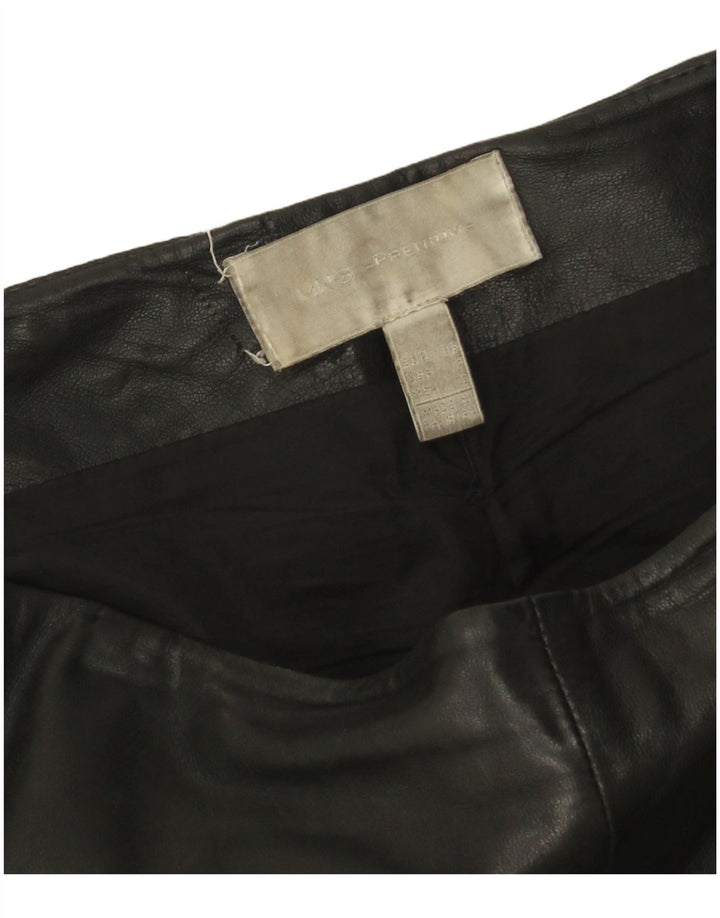 Pantaloni in pelle slim da donna Mango EU 36 Small W24 L27 Pelle nera