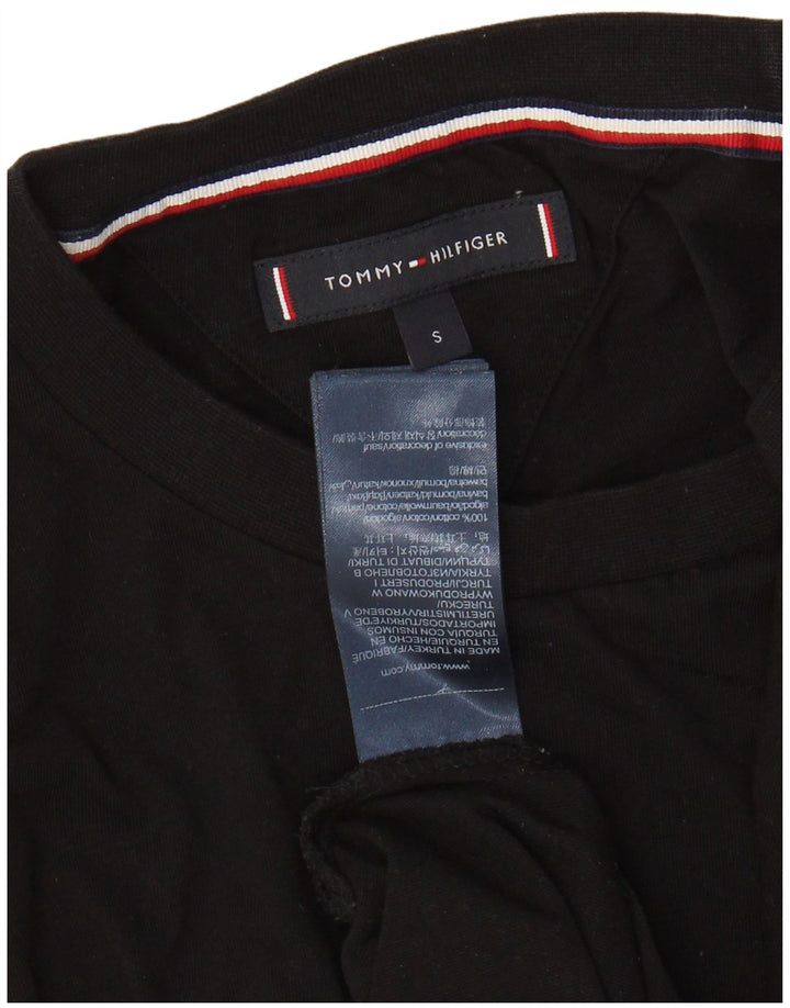 TOMMY HILFIGER T-shirt da uomo Top piccola in cotone nero