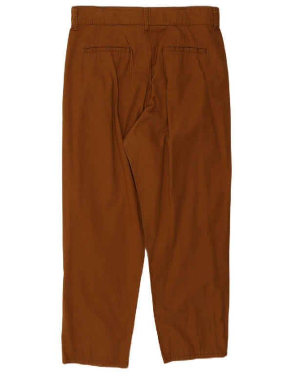 Pantaloni chino con pegging a vita alta da donna Zara grandi W30 L27 marroni