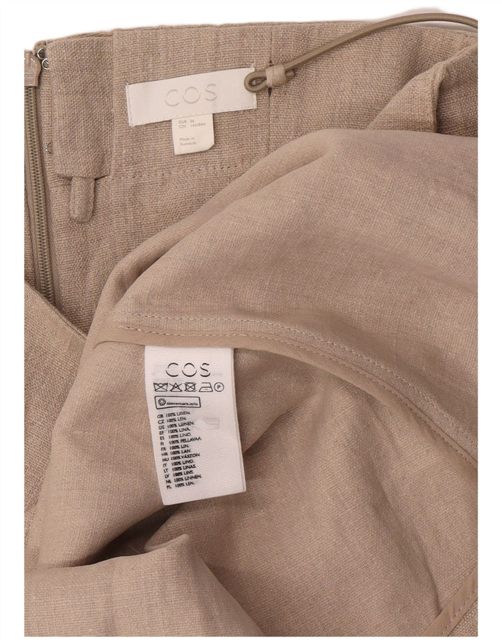 Abito sottoveste asimmetrico da donna Cos EU 36 piccolo lino beige