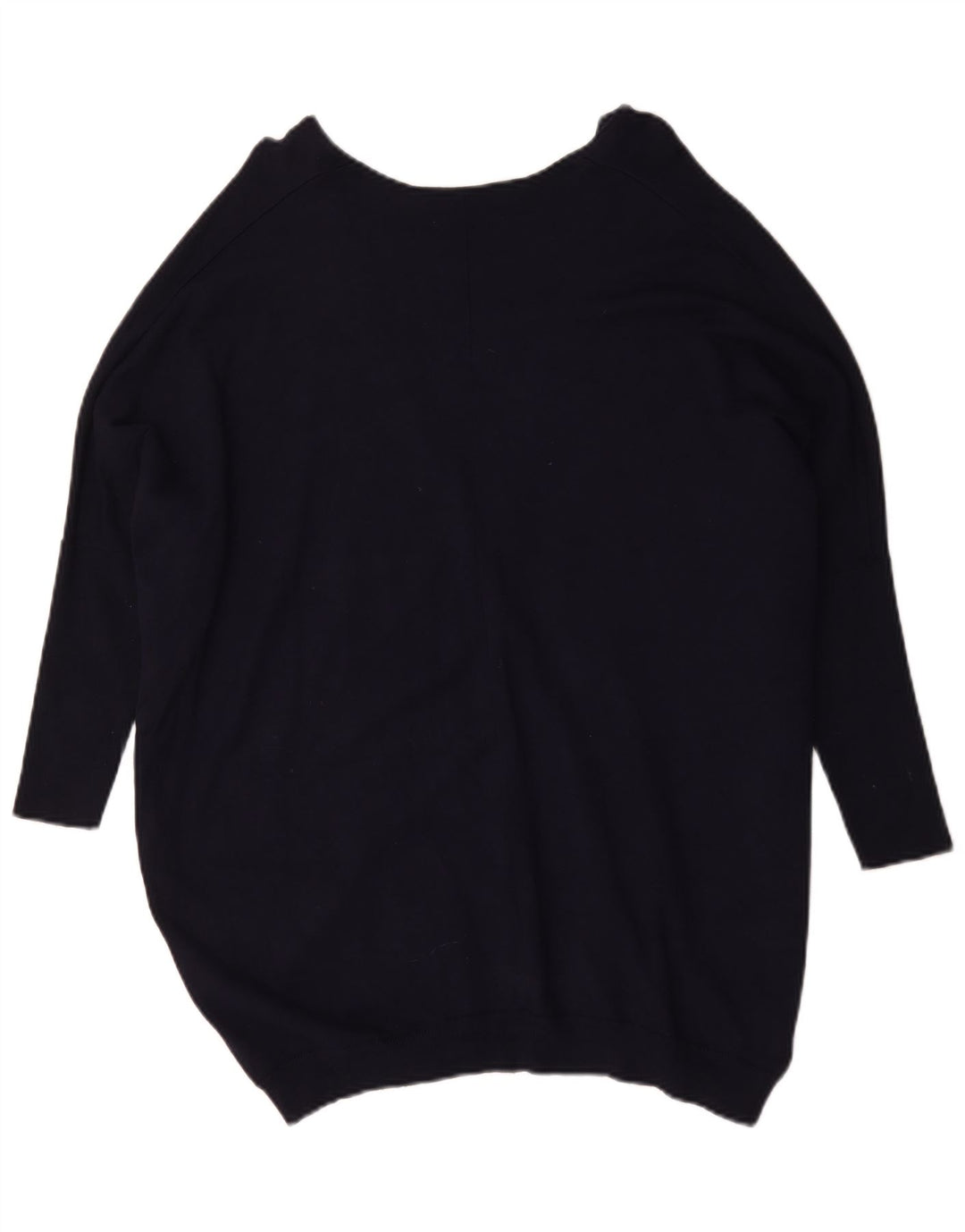 Maglione maglione oversize con scollo a V da donna Zara UK 14 blu navy medio