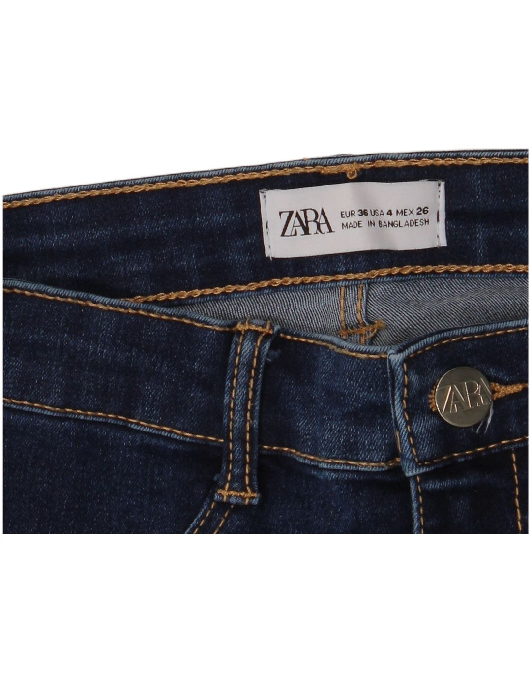 Jeans skinny da donna ZARA EU 36 XS W26 L28 Blu navy