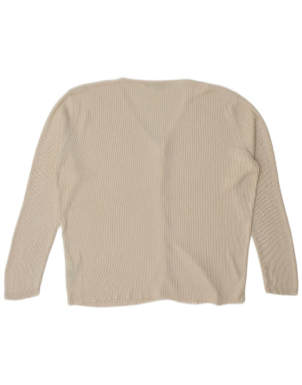 Maglione oversize da donna Marks & Spencer UK 18 XL seta bianco sporco