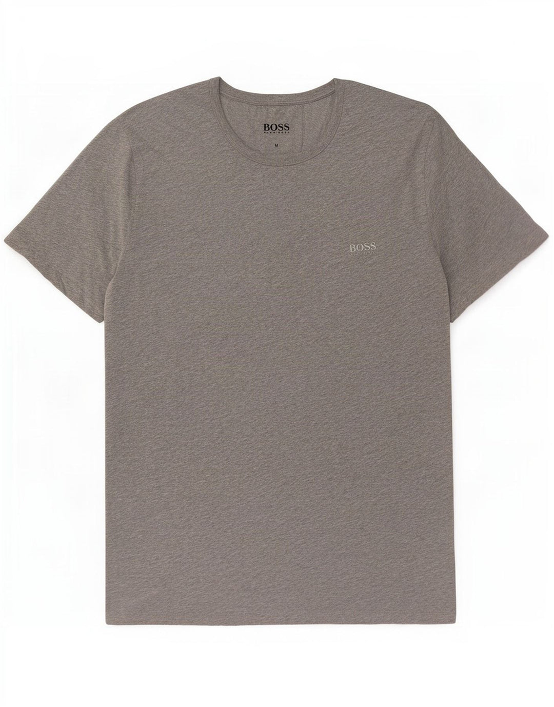 T-shirt da uomo Hugo Boss Top in cotone grigio medio