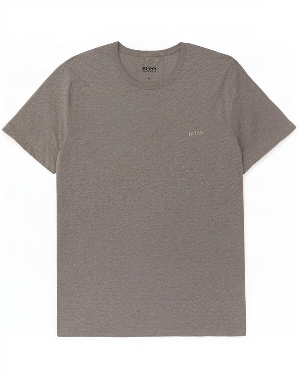 T-shirt da uomo Hugo Boss Top in cotone grigio medio