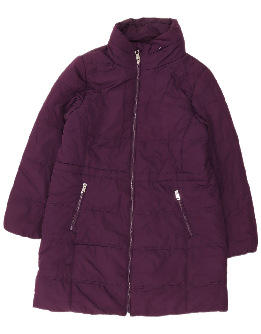 Cappotto imbottito con cappuccio da donna Marks & Spencer UK 16 grande poliestere viola