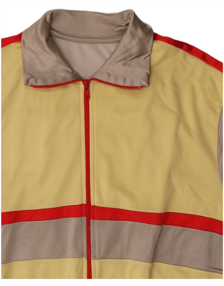 Giacca da ginnastica vintage da uomo in color block grigio medio