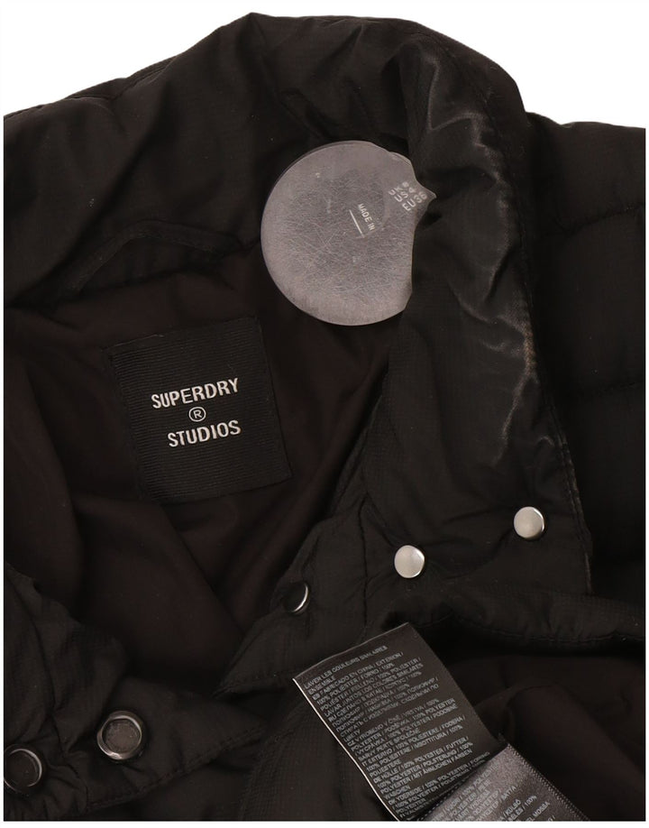 Giacca imbottita corta da donna Superdry UK 8 Small poliestere nero
