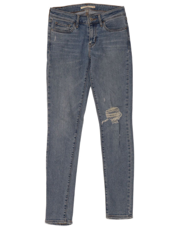 Jeans Levi's da donna 711 skinny effetto consumato W25 L30 cotone blu