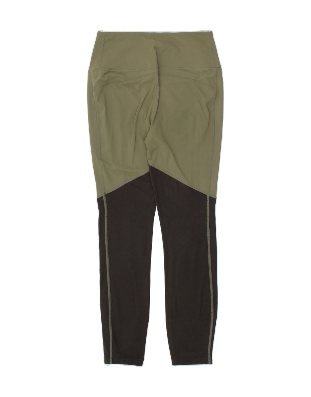 EDDIE BAUER Womens Leggings UK 8 Small  Khaki Colourblock Nylon Vintage Eddie Bauer and Second-Hand Eddie Bauer from Messina Hembry 