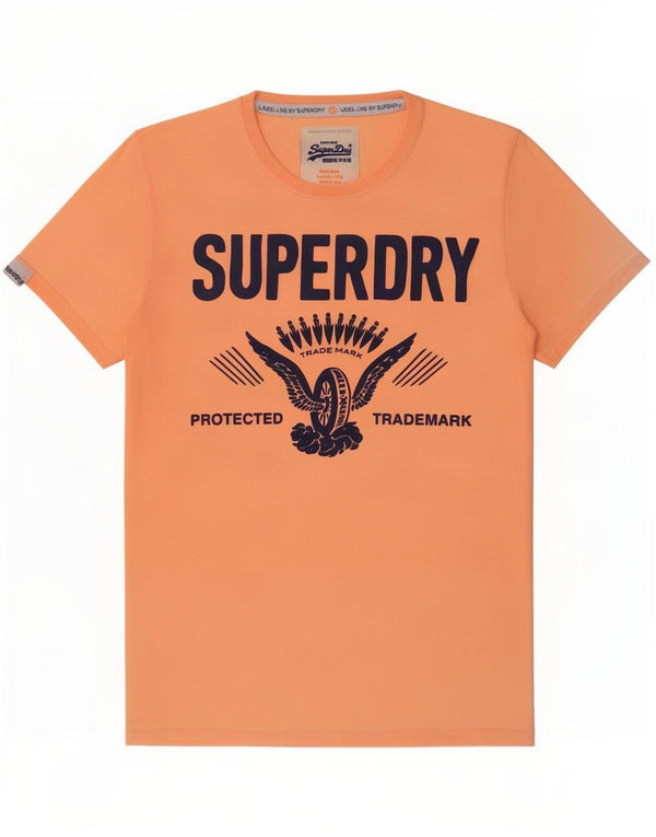 T-shirt grafica da uomo Superdry Top 2XL in cotone arancione