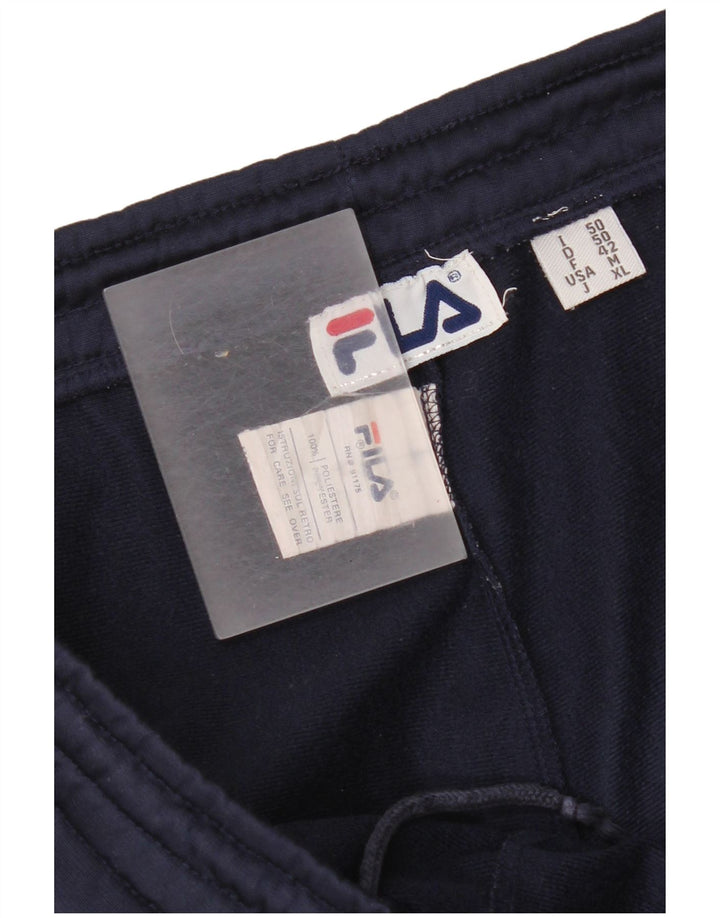 Pantaloni da tuta da uomo Fila in poliestere color block medio blu navy