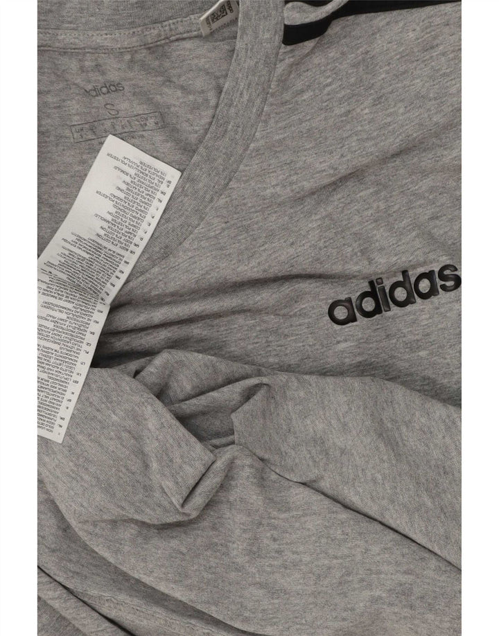 T-shirt Adidas da uomo Top Small in cotone grigio