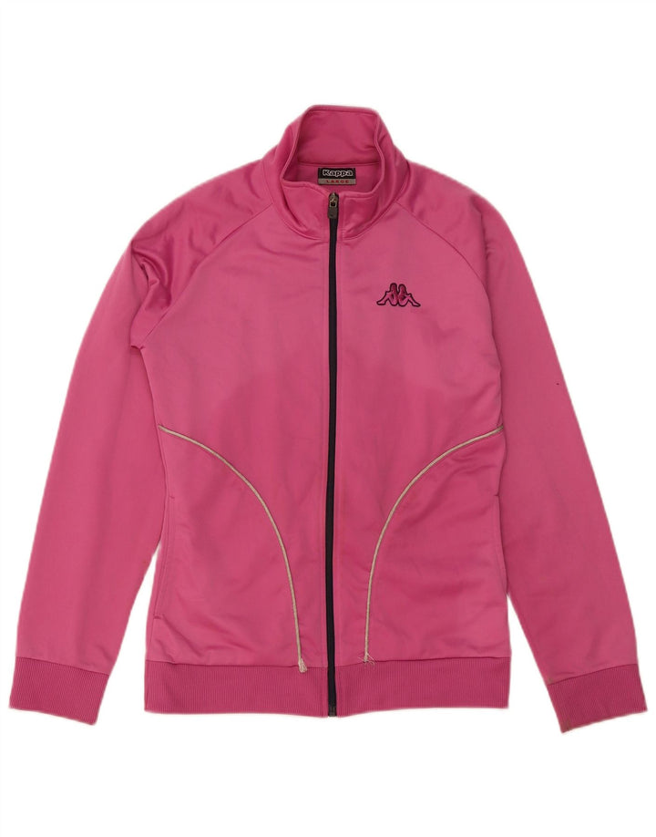 Giacca da tuta da donna Kappa UK 14 Large Rosa Poliestere