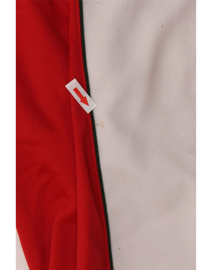 Pantaloni da tuta vintage da donna IT 40 Small Rosso Colourblock Poliestere