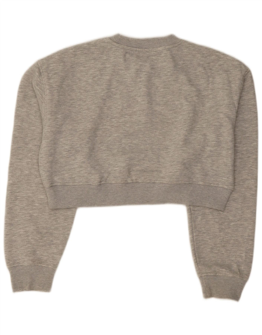 Felpa corta oversize da donna Zara UK 10 piccola grigia screziata
