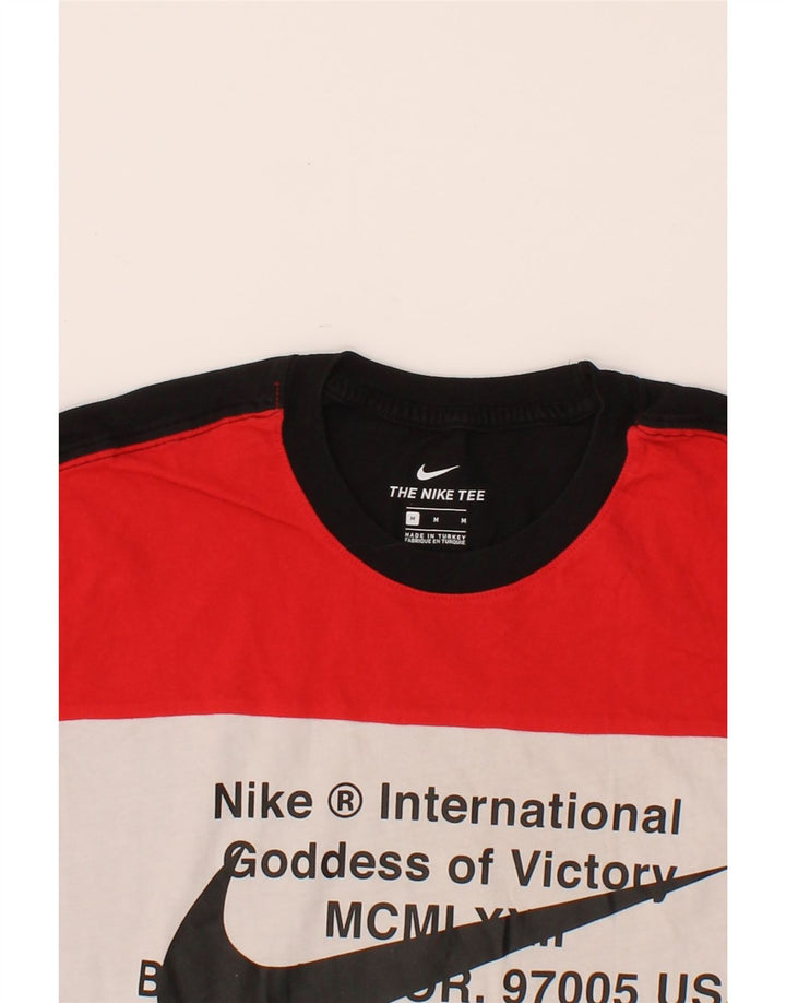 T-shirt grafica da uomo NIKE Top in cotone color block medio nero