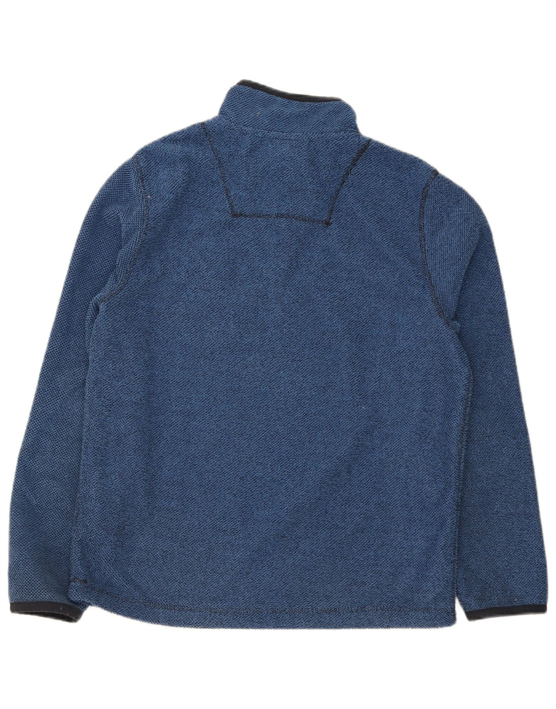 Maglione in pile da uomo con collo con zip Weird Fish, grande poliestere blu