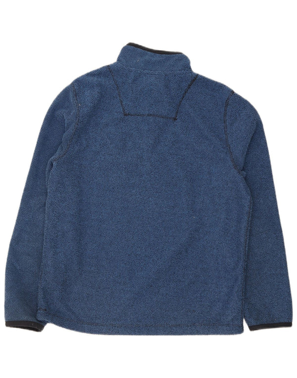 Maglione in pile da uomo con collo con zip Weird Fish, grande poliestere blu