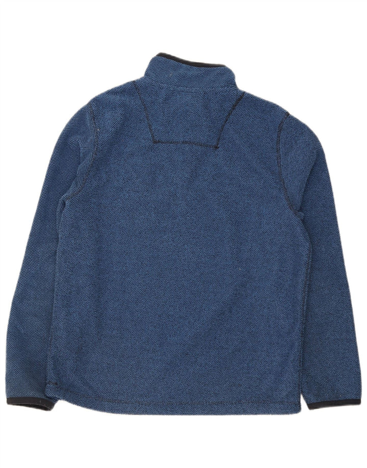 Maglione in pile da uomo con collo con zip Weird Fish, grande poliestere blu