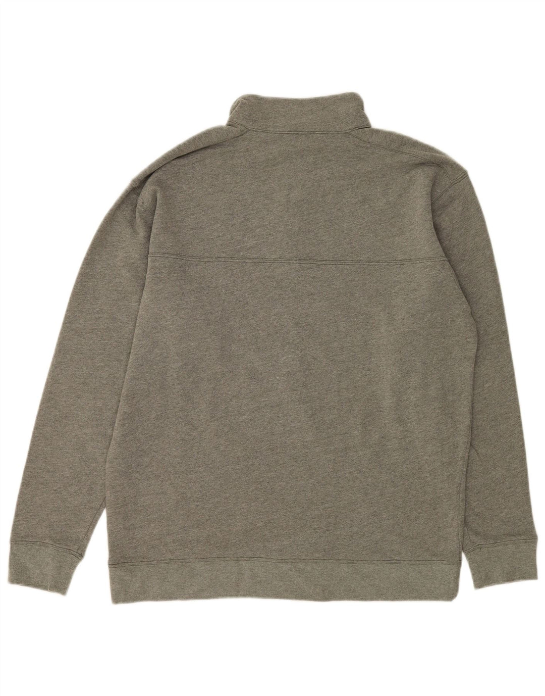Felpa Columbia da uomo con zip e collo, grande, in cotone grigio