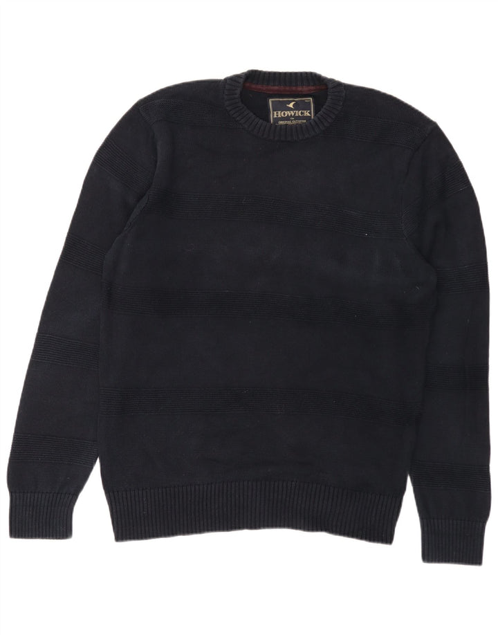 Maglione maglione girocollo da uomo Howick in cotone blu navy medio