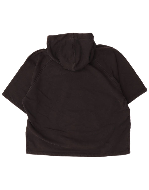 Maglione con cappuccio oversize a maniche corte da donna Barbour UK 14 Large Nero