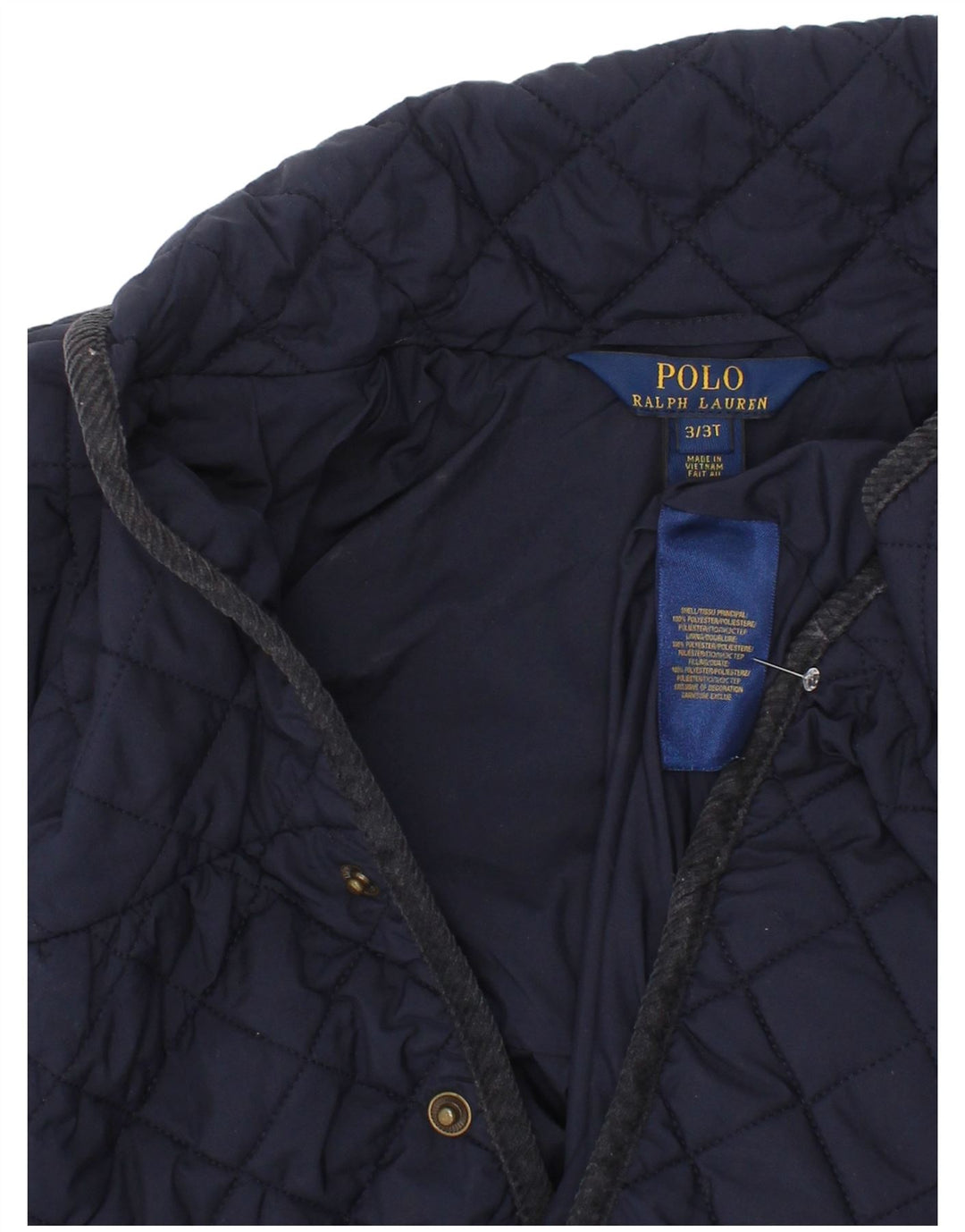 Giacca trapuntata per ragazze Polo Ralph Lauren 2-3 anni in poliestere blu navy