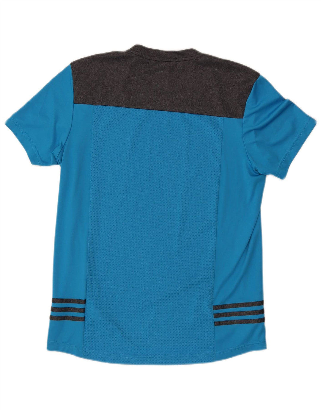 T-shirt da uomo Adidas Top in poliestere color block blu medio