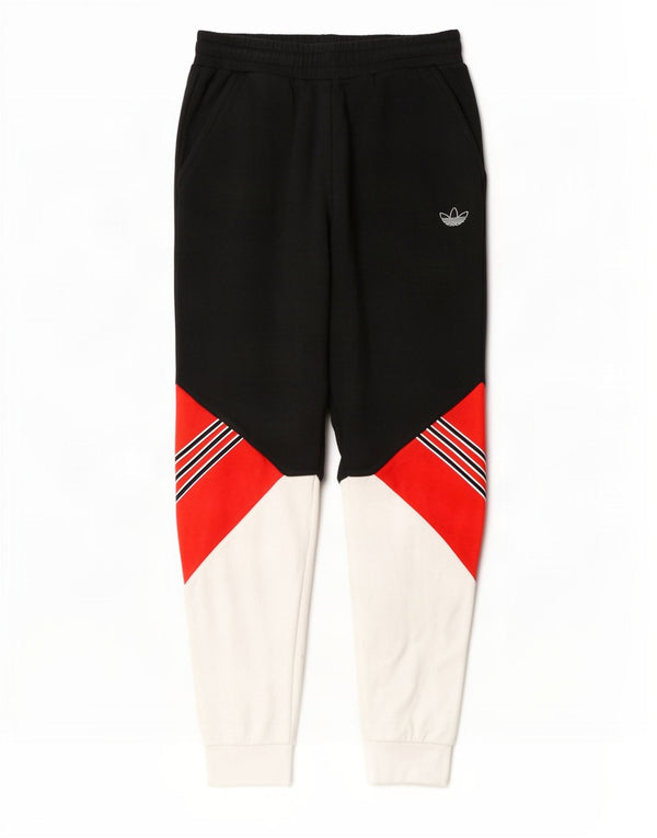 Pantaloni da tuta da uomo Adidas Joggers Medium Black Colourblock in cotone