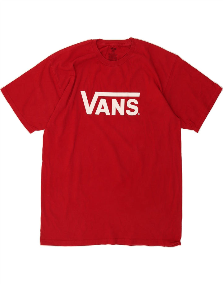 VANS Mens Graphic T-Shirt Top Large Red Cotton Vintage Vans and Second-Hand Vans from Messina Hembry 