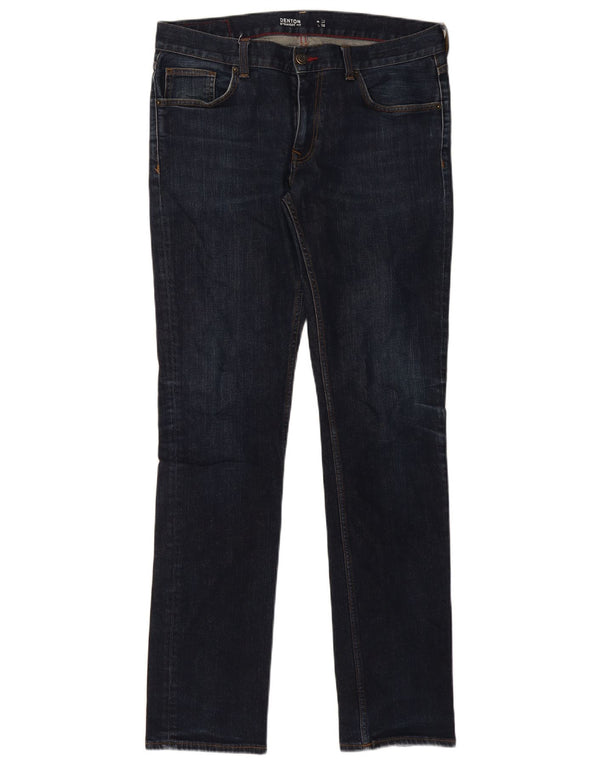 Jeans dritti Denton da uomo Tommy Hilfiger W36 L34 Blu Navy