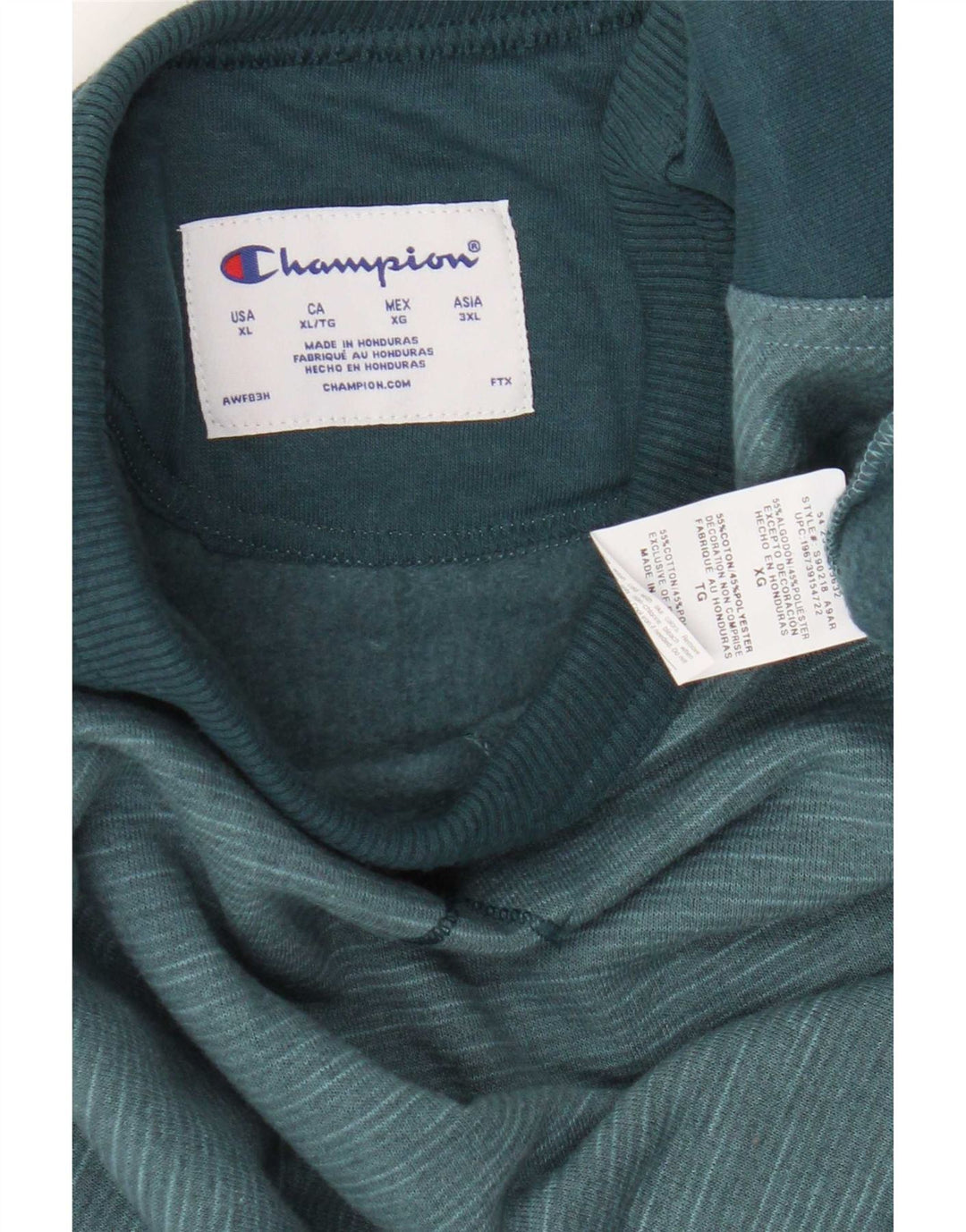 Felpa da uomo Champion Jumper XL Blu Colourblock Cotton