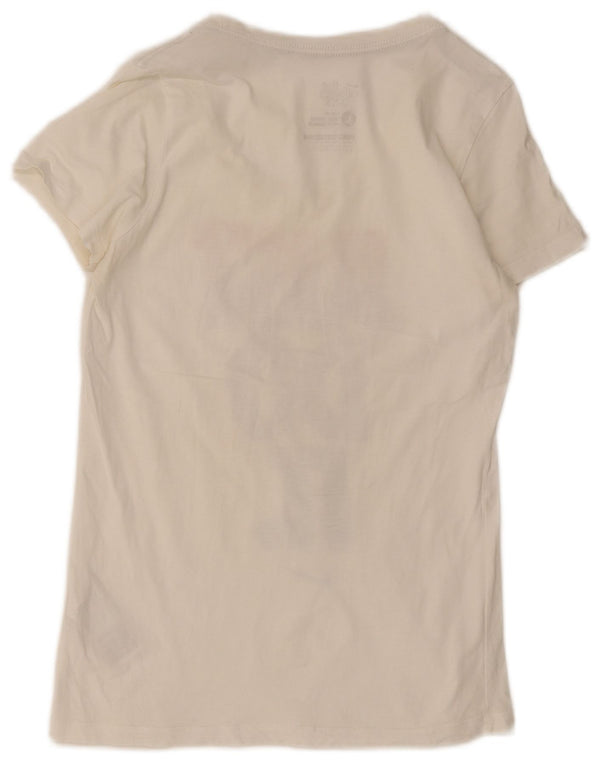T-shirt grafica Nike da donna slim fit, taglia UK 14, grande, cotone bianco