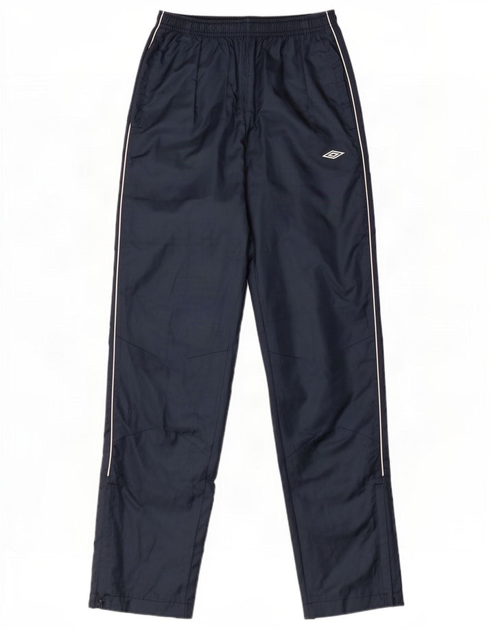 Pantaloni impermeabili con grafica Umbro per ragazzi 13-14 anni XL poliestere blu navy