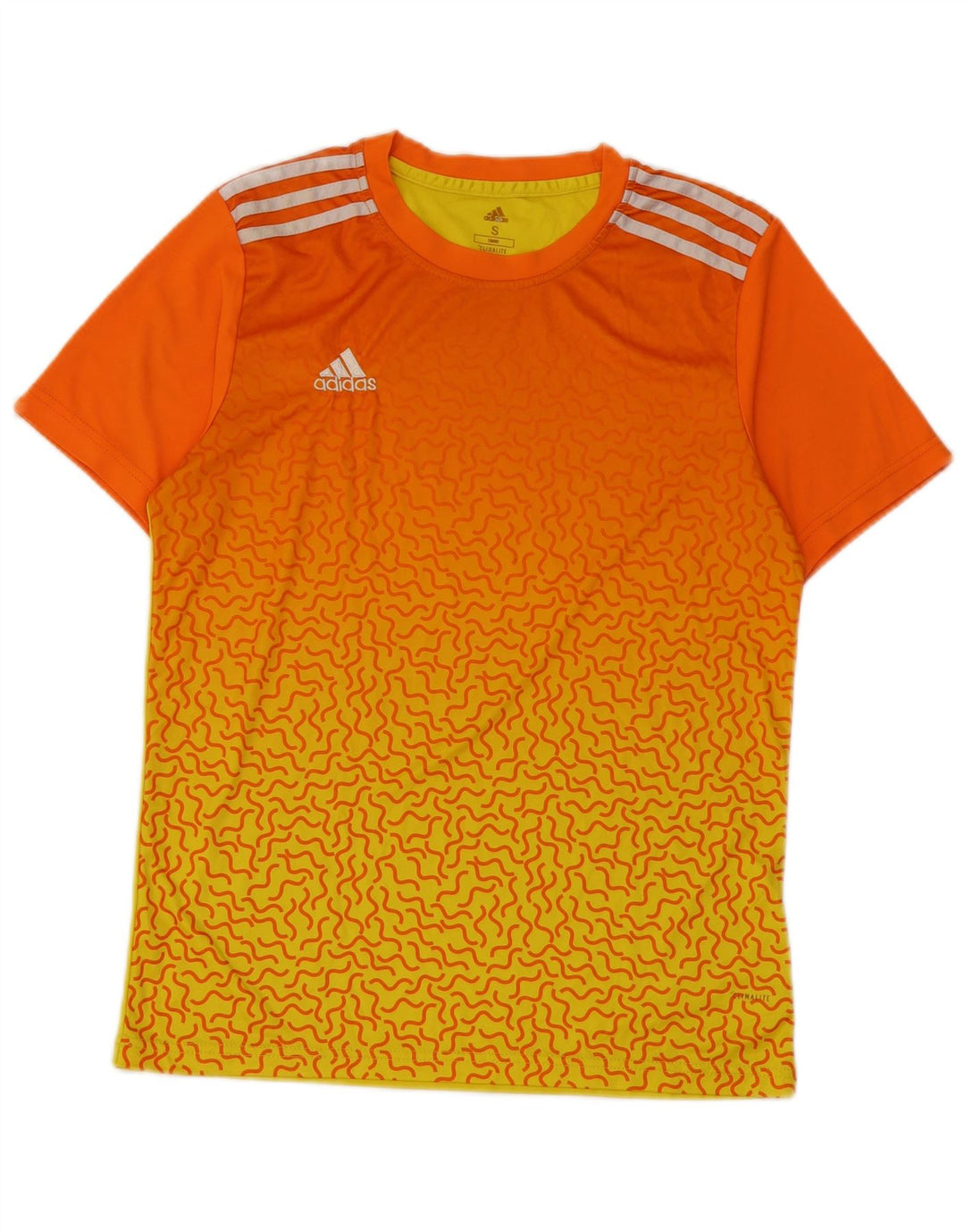 T-shirt Adidas Climalite da uomo Top Small Orange Colourblock