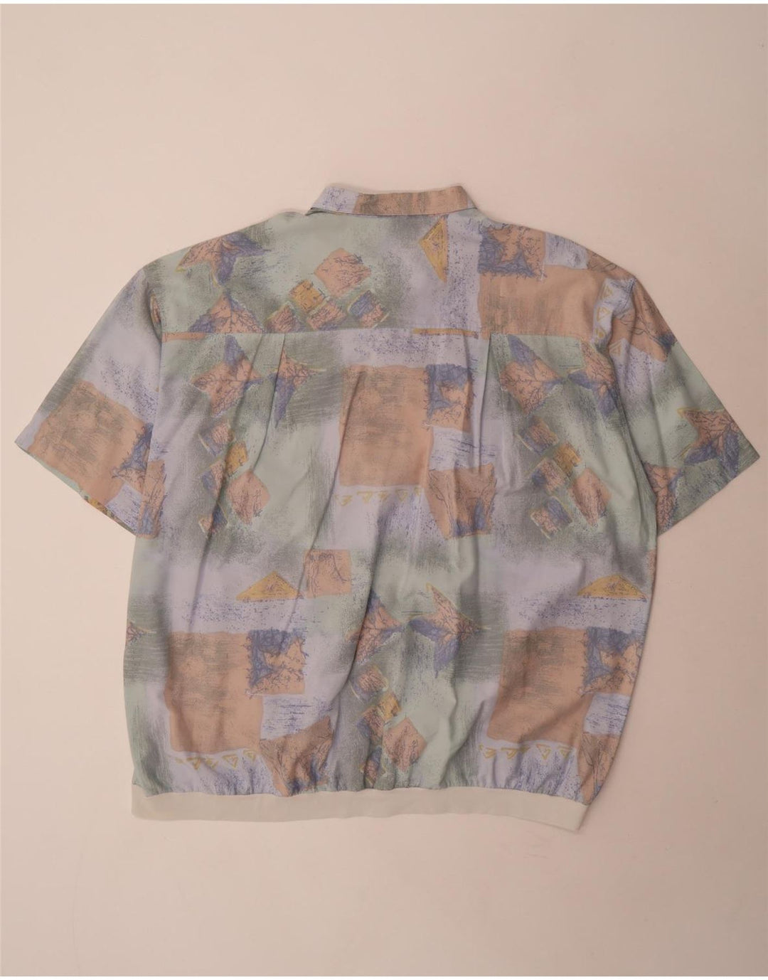 Canda Camicia pullover a maniche corte da uomo con motivo astratto 3XL multicolore