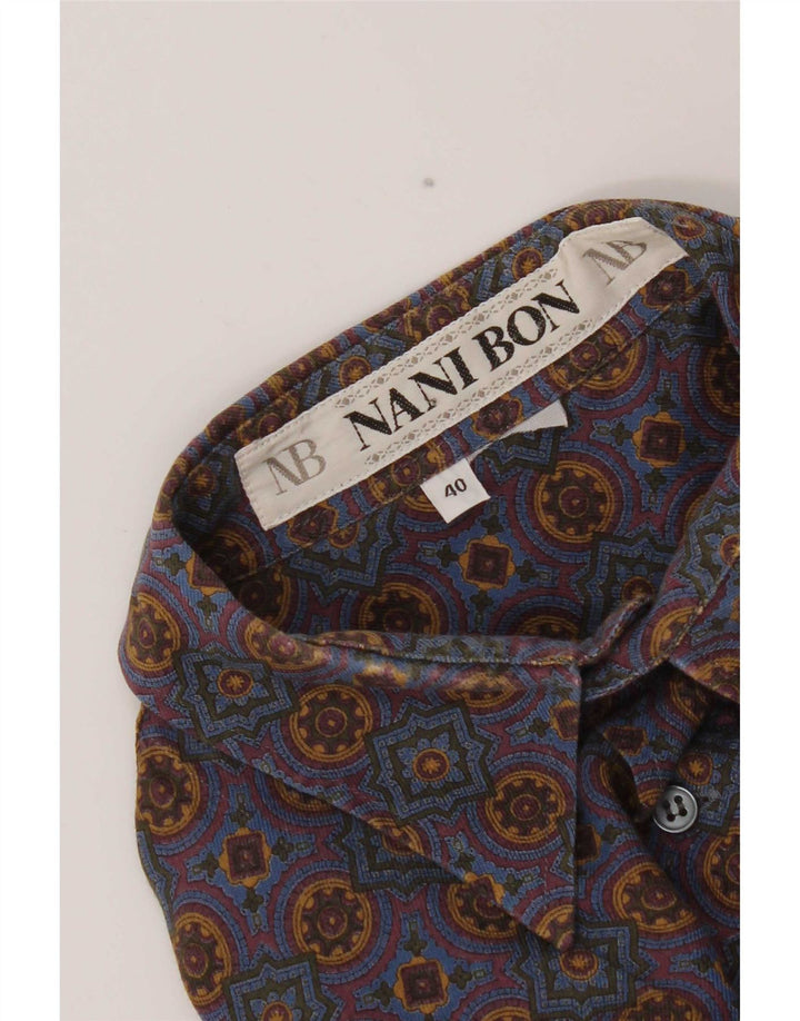 Camicia da uomo NANI BON taglia 40 blu medio Ikat