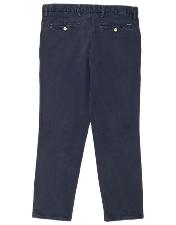 Pantaloni chino slim fit da uomo Massimo Dutti EU 42 Large W32 L26 Blu navy