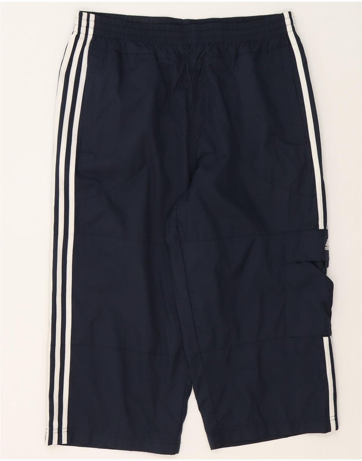 Pantaloni da tuta Adidas Cargo Capri da uomo di grandi dimensioni in poliestere blu navy