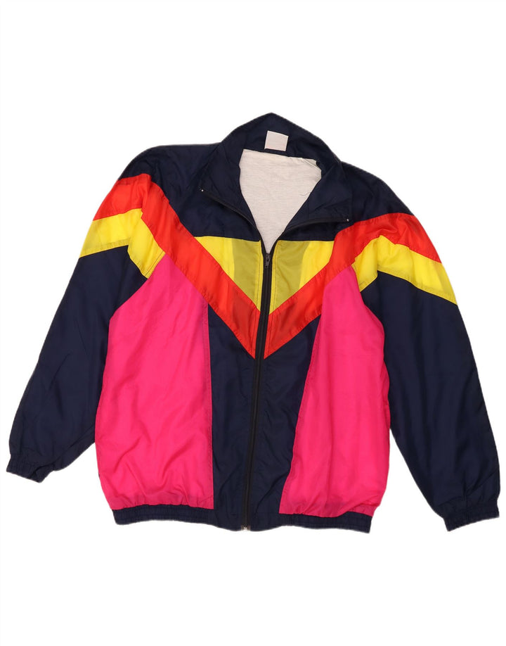 Giacca da ginnastica da uomo L'Equipe XL in poliammide color block blu navy