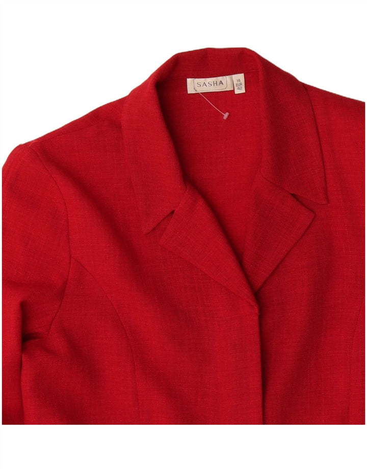 Giacca blazer da donna Sasha EU 42 grande rossa in poliestere classica