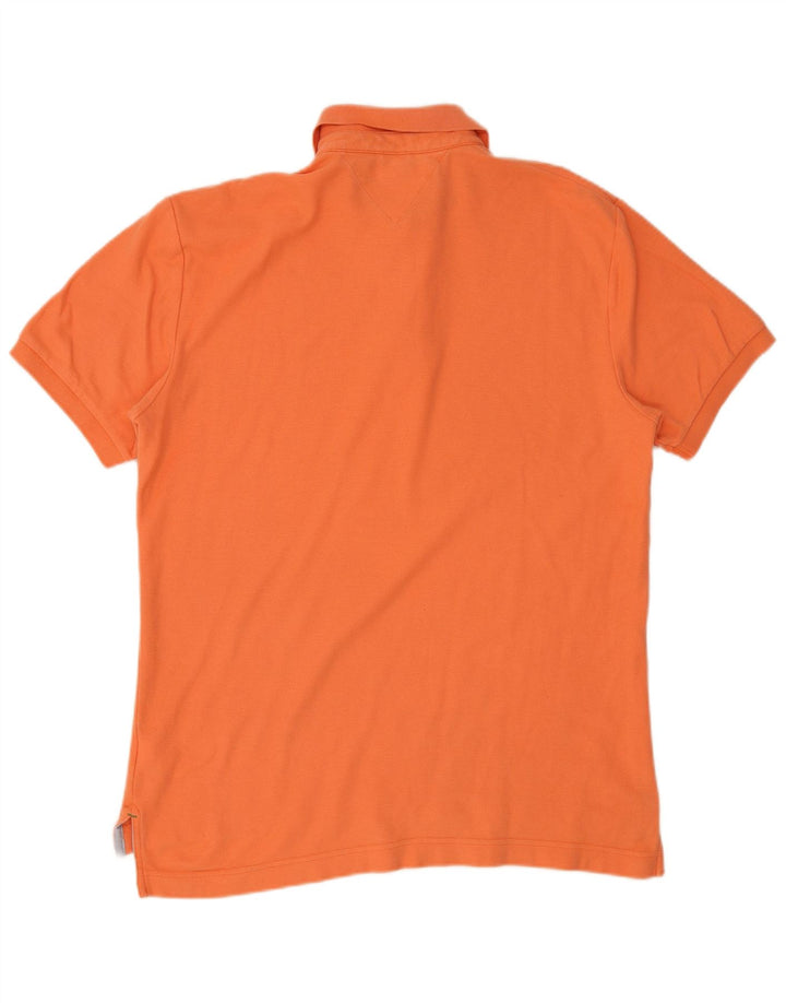 Polo da uomo Tommy Hilfiger grande in cotone arancione