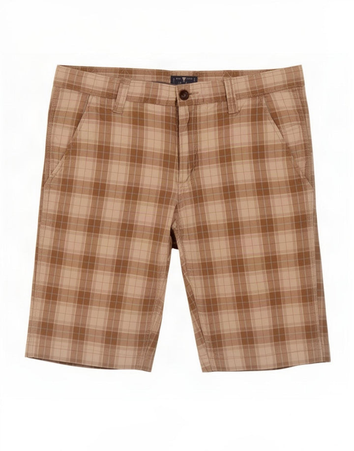 Pantaloncini chino da uomo Hurkett IT 48 medi W32 Beige a quadri