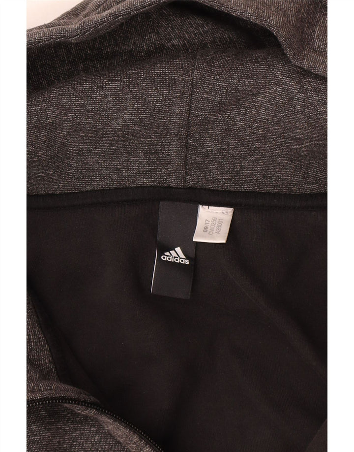 Maglione con cappuccio e zip da uomo Adidas 2XL Grigio