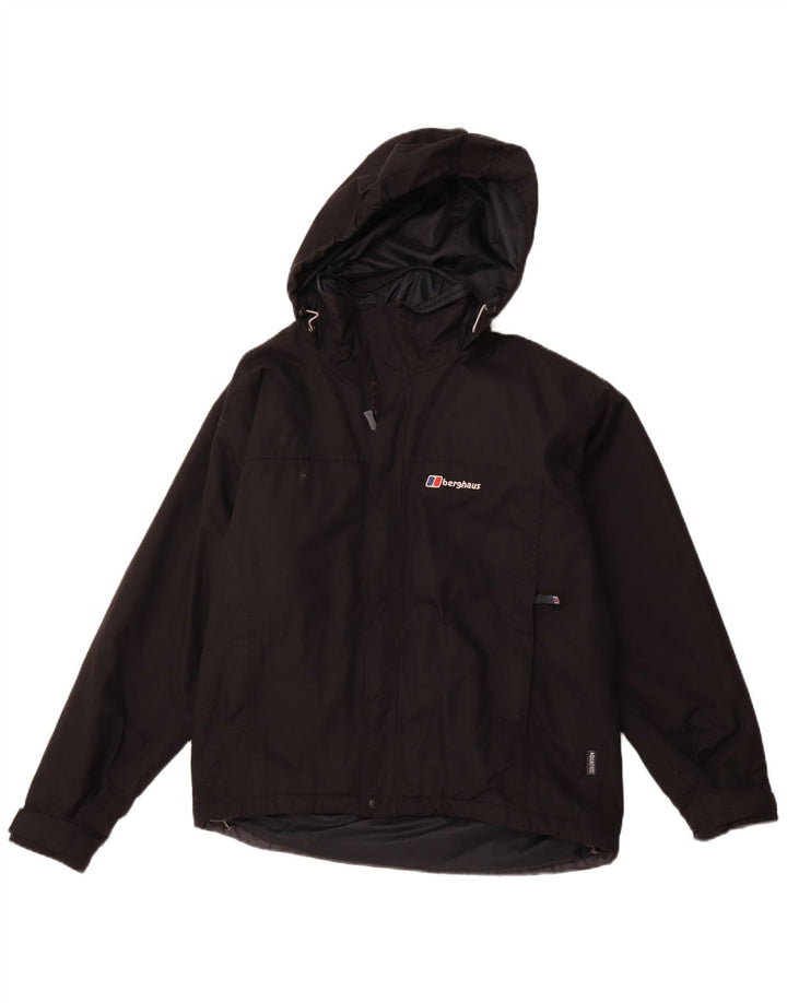 Giacca antipioggia da uomo con cappuccio BERGHAUS UK 36 piccola in nylon nero