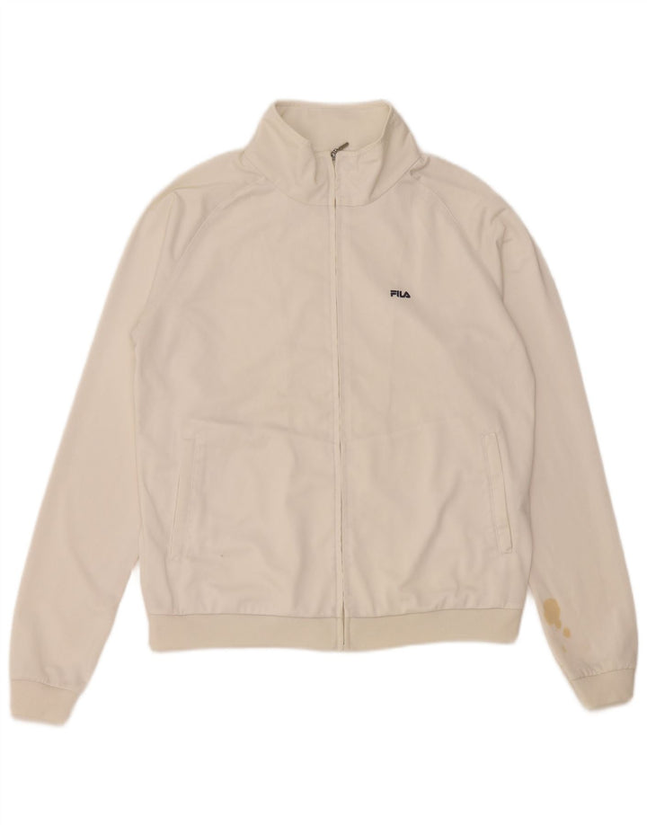 Giacca da ginnastica da donna FILA UK 12 poliestere bianco medio