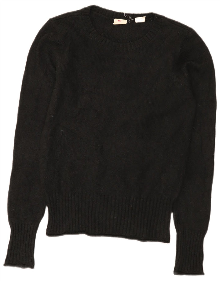 Maglione maglione con scollo a barca da donna Levi's UK 10 piccolo nero in poliammide